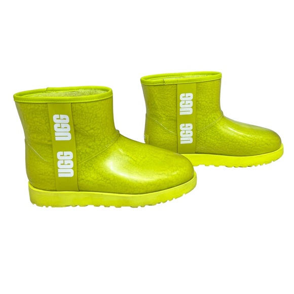 UGG Shoes - UGG Classic waterproof clear mini neon boots women’s size 9
